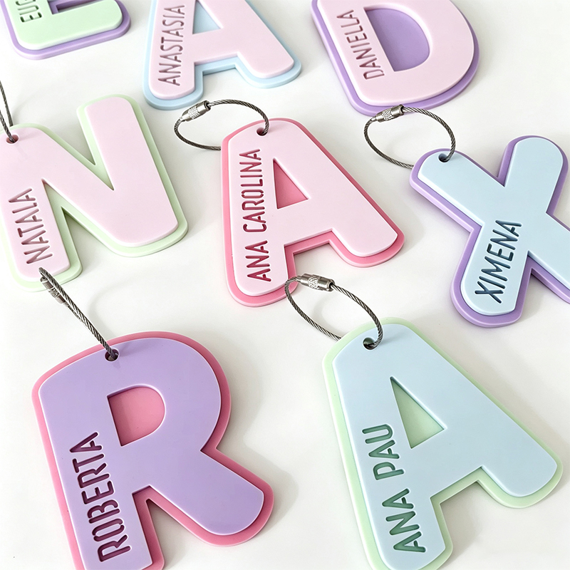 Resin Art Alphabet - Gantungan Kunci Nama Berongga Kustom, Inisial
