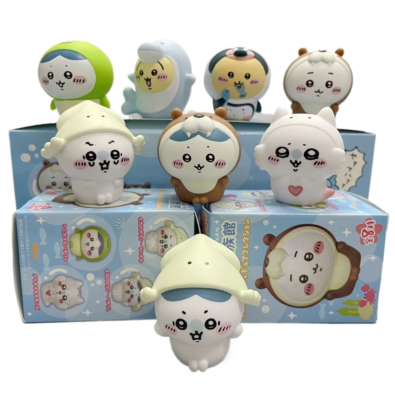 8pcs/Box Figurin Akuarium Chii - Resin Art Case ulasan dan harga