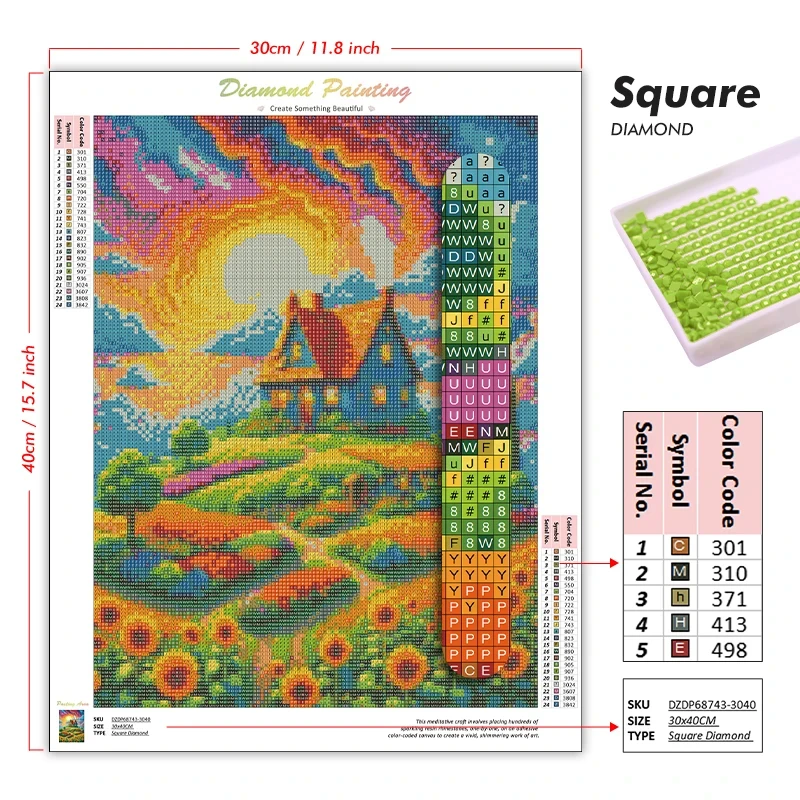 Lukisan Berlian Gaya Cat Air B - Resin Art Rose ulasan dan harga