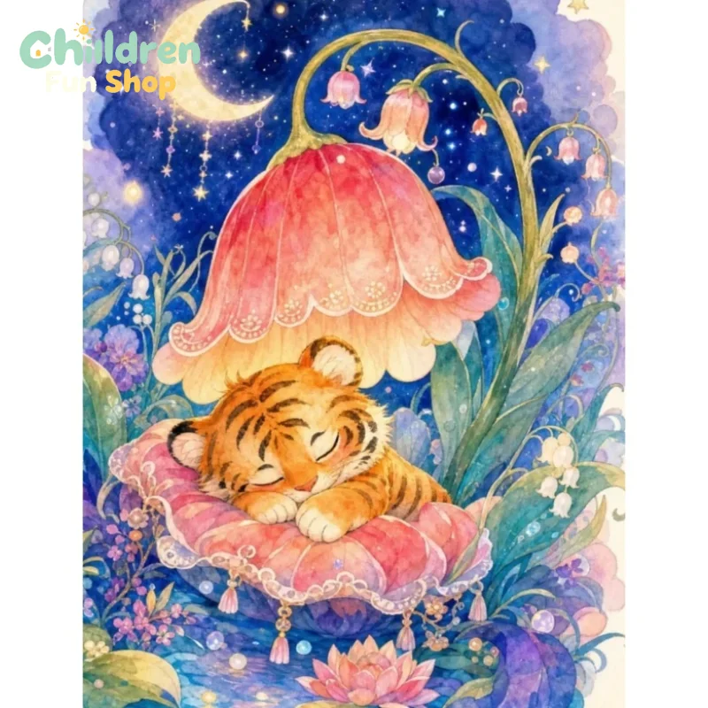Lukisan Berlian Bayi Harimau T - Resin Art Baby ulasan dan harga