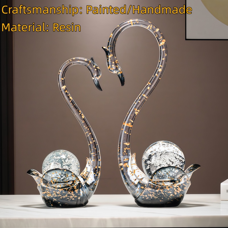 Patung Angsa Resin Mewah, Figu - Resin Art Wedding Gift ulasan dan harga